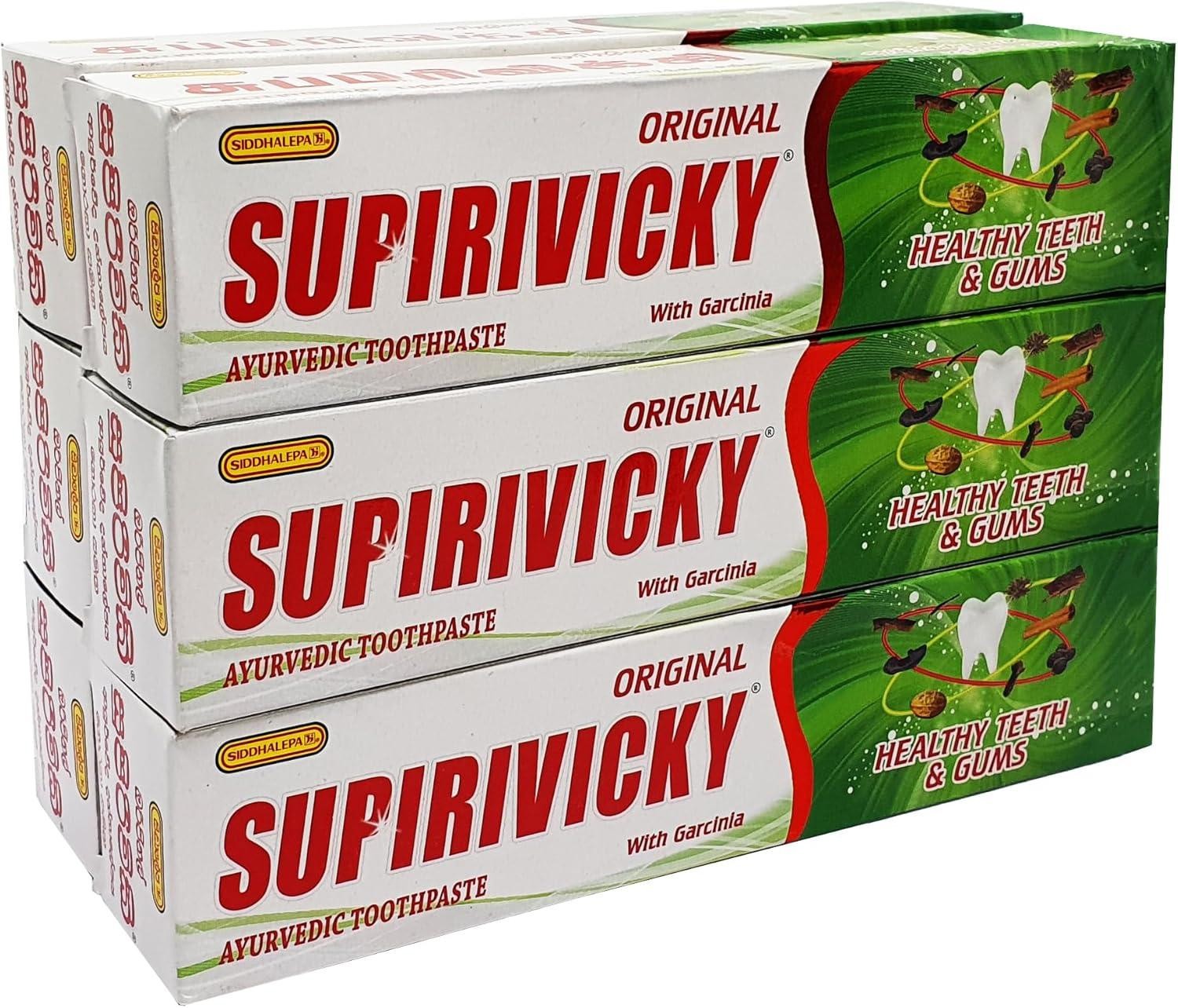 Ayurveda Herbal Toothpaste SUPIRIVICKY 110g Tube Siddalepa From Sri Lanka