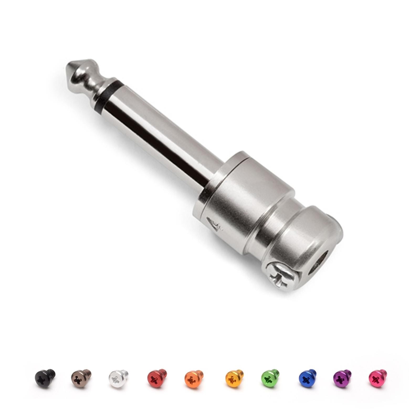 SquarePlug SPS4 Low Profile Mono (TS) Straight 6.35mm Jack. NICKEL