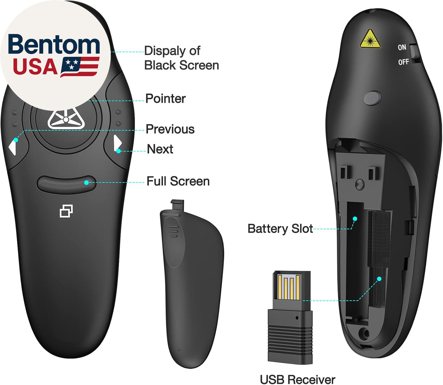 Presentation Clicker Wireless Presenter Remote USB Control Powerpoint PPT Clicke