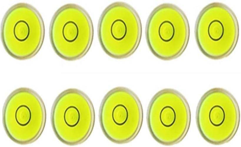 10pcs Bubble Spirit Level Degree Mark, 10x6mm Mini Circular Bullseye Level Incli
