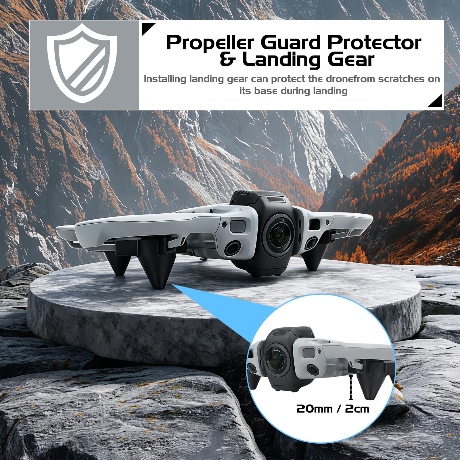 Propeller Guard Bumper for DJI AVATA 360, Anti Collision Landing Gear Protect...