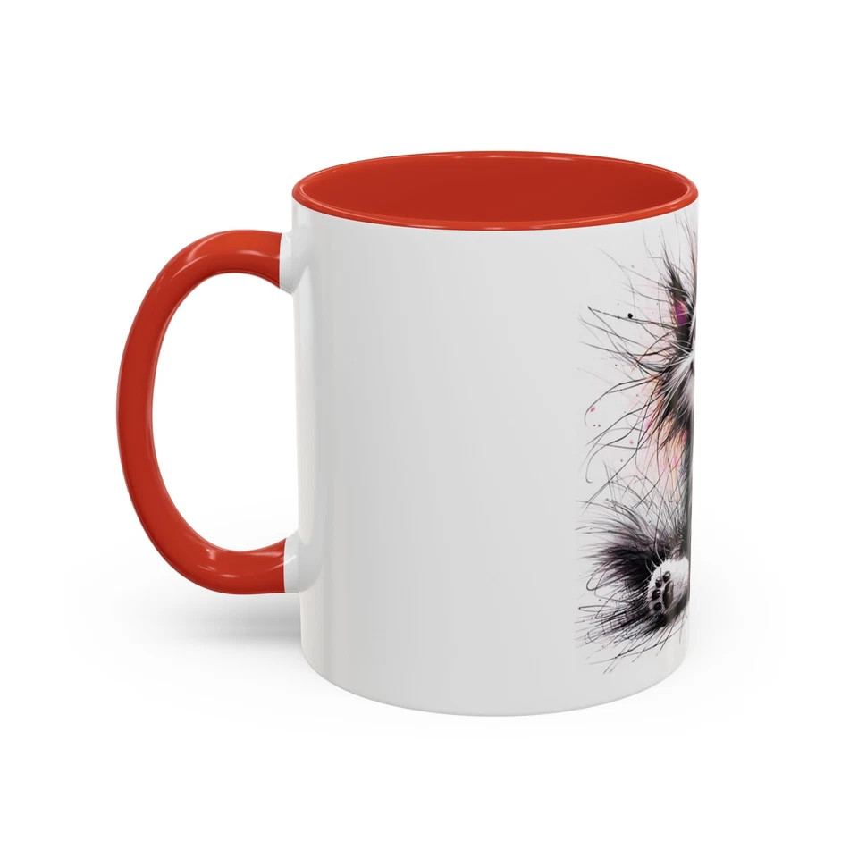 11oz Ceramic Cat Mug – Cute Accent Coffee Cup, Gift for Cat Owner