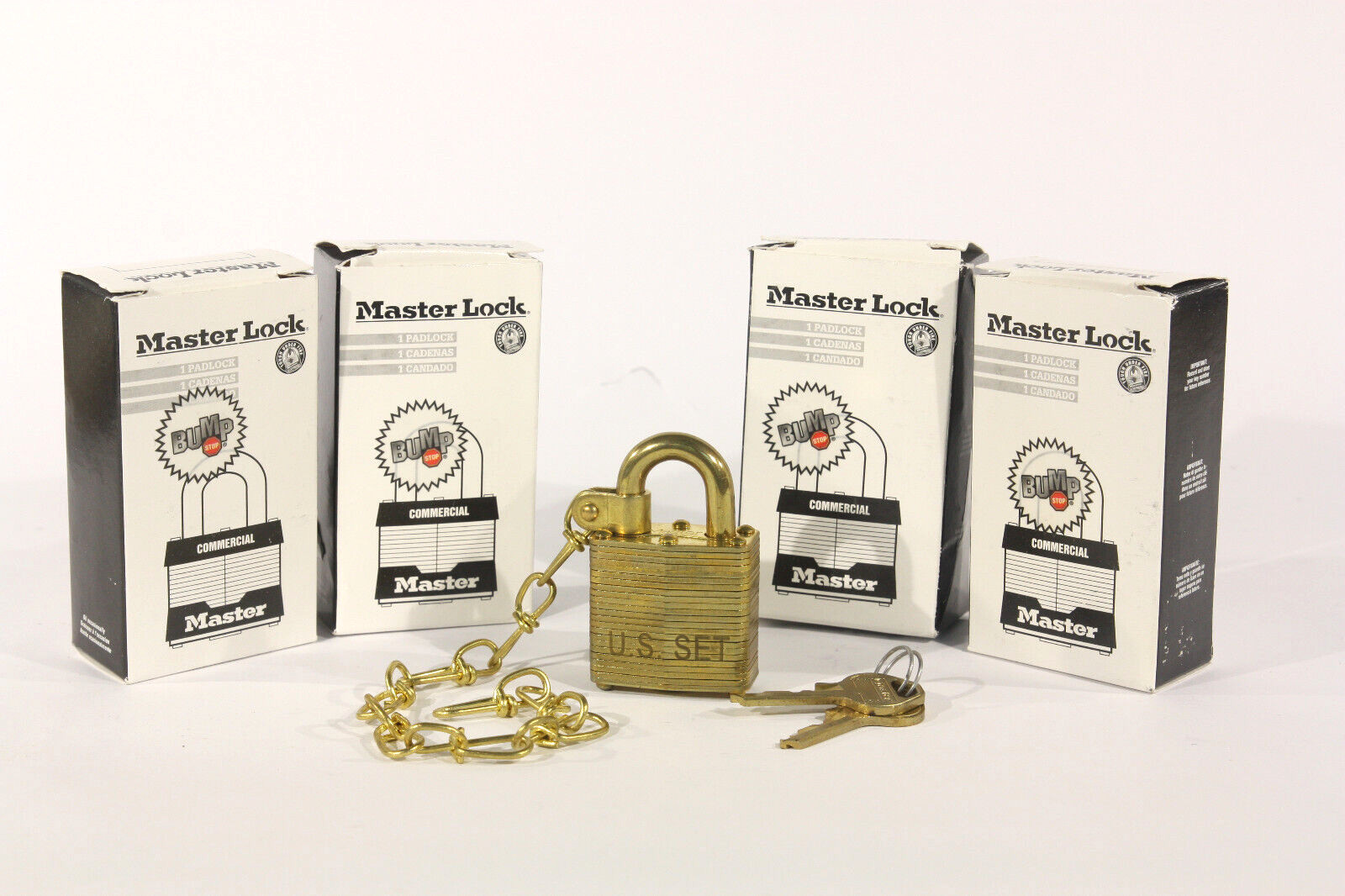 *LOT of 5* Master Lock Military Style Keyed Padlocks PN: MJ30241 - Free Shipping