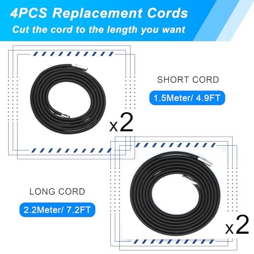 COITEK 4PCS Replacement Cord for Zero Gravity Chair, Universal Elastic Repair