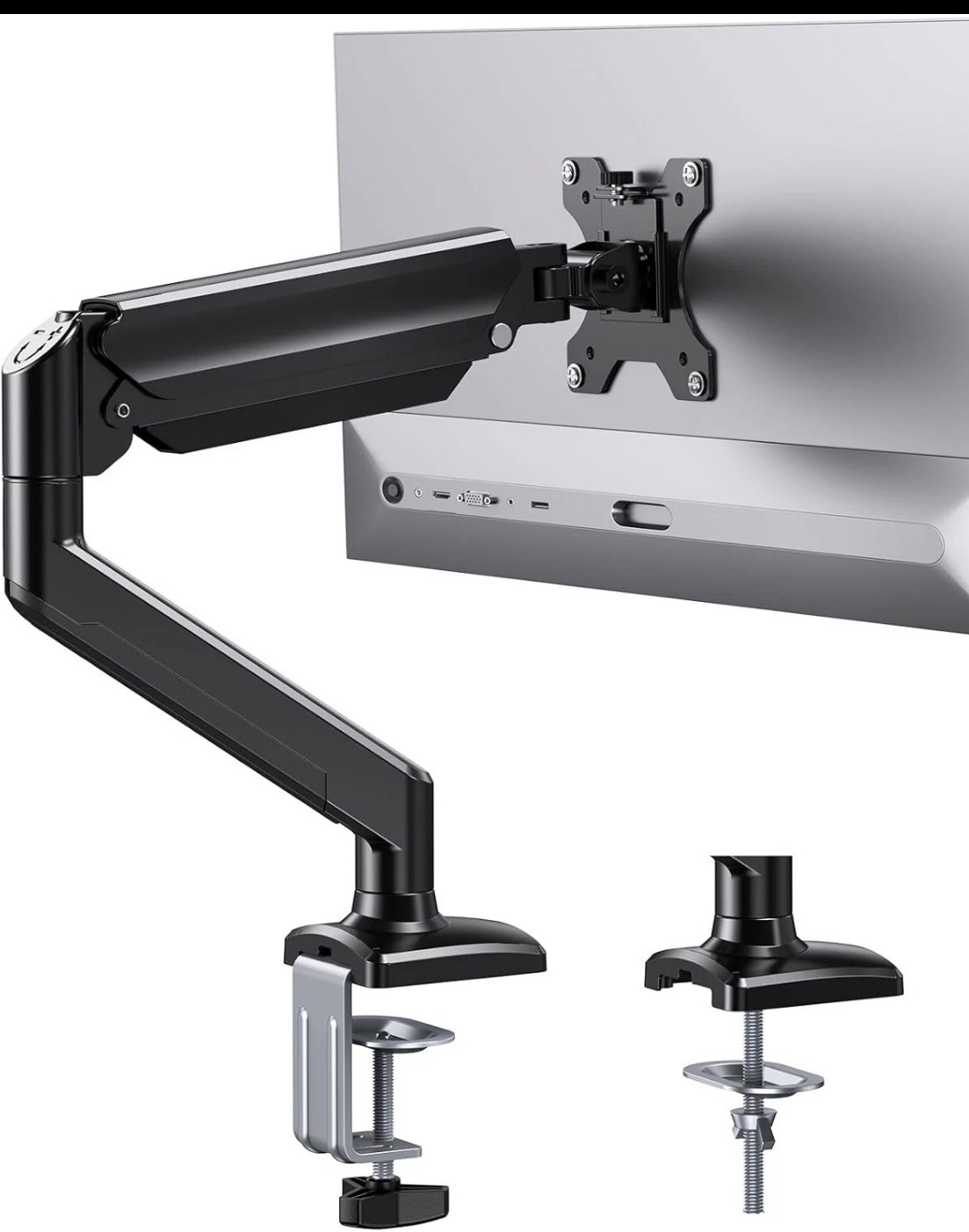 ErGear Single Monitor Arm for 13-36 inch Screens, Adjustable Gas Spring Monitor