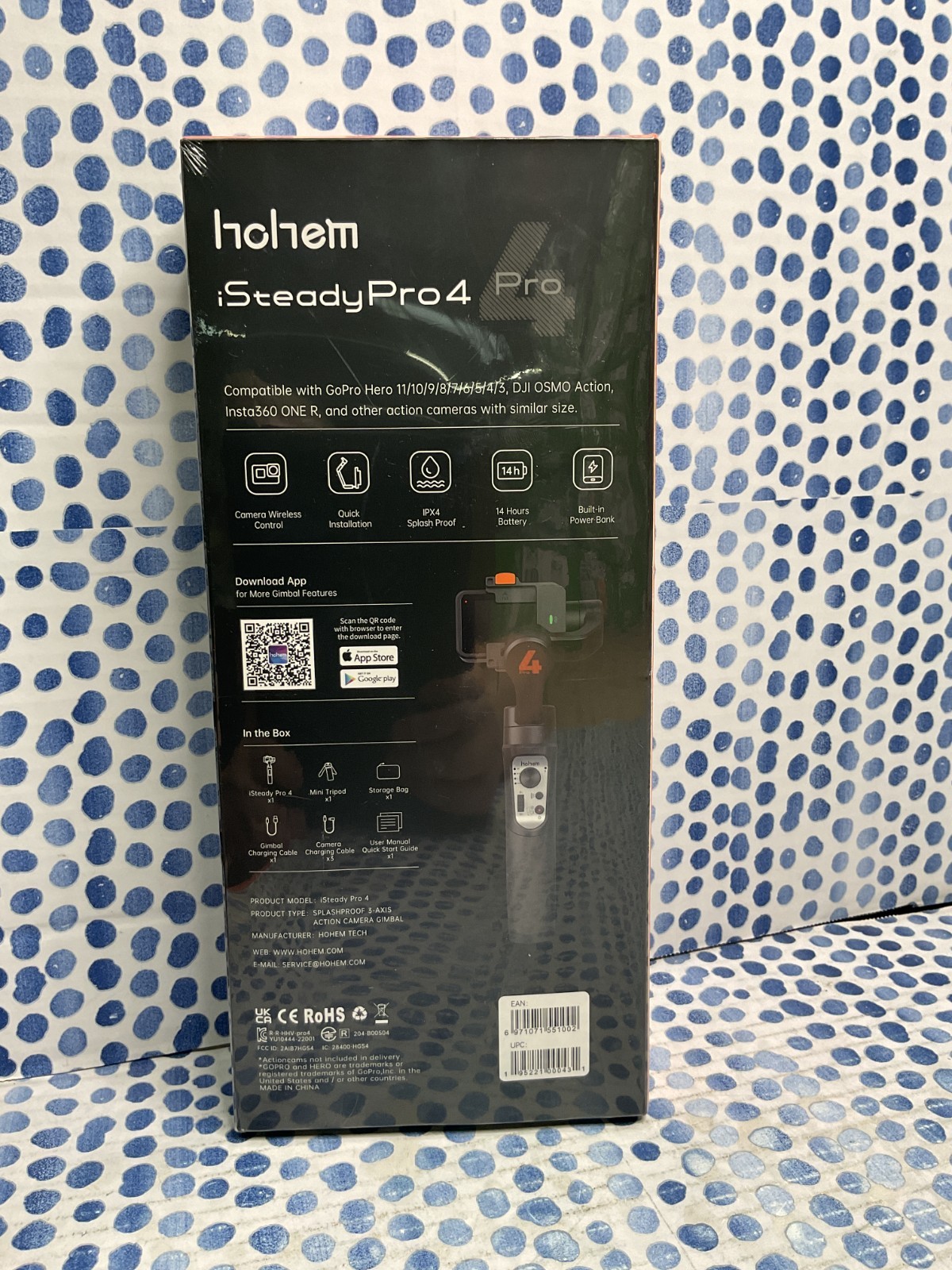 Hohem iSteady Pro 4 3-Axis Gimbal Stabilizer for Action Camera Gopro