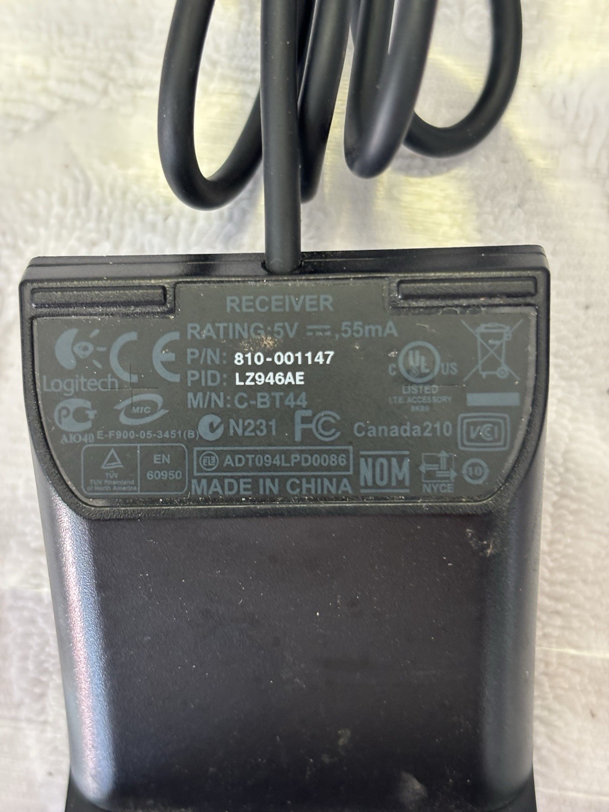 Logitech C-BT44 810-001147 Wireless Mouse Receiver USED