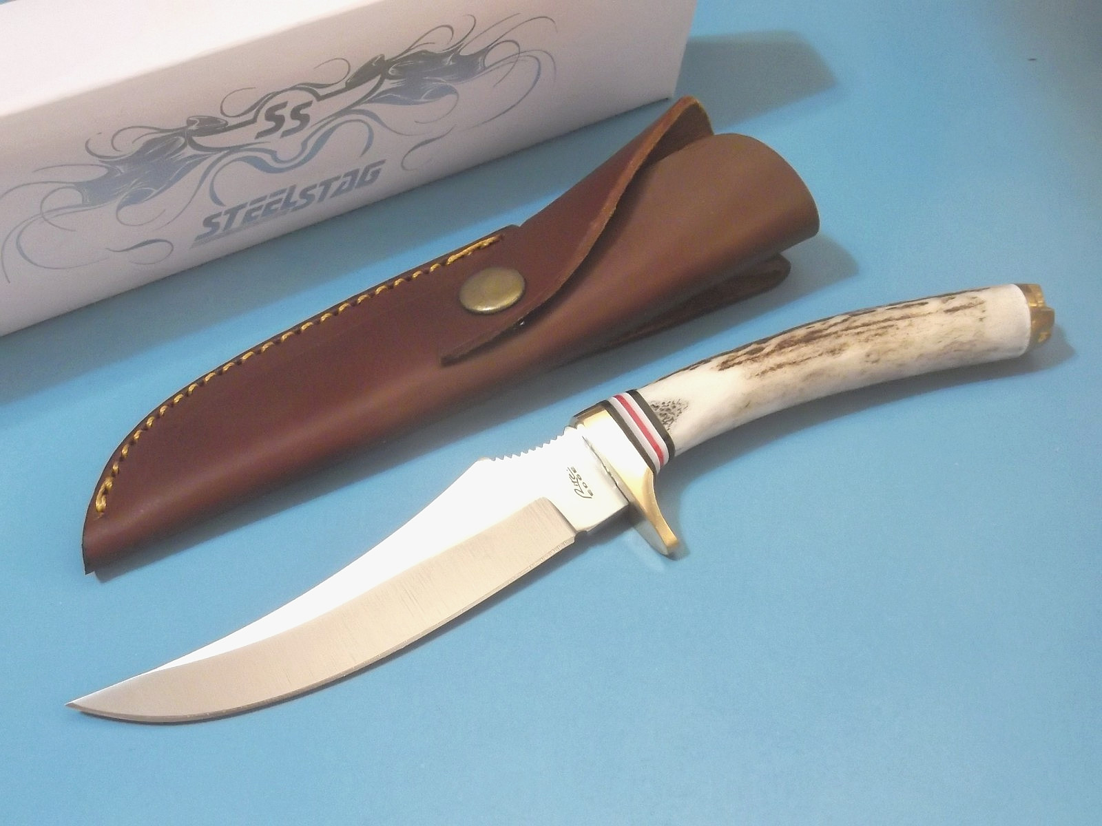 STEEL STAG SS7002 Slim Blade Skinner Stag fixed blade knife 9 " overall NEW!