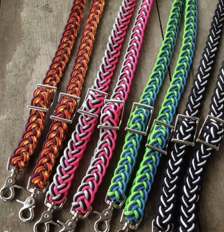 plain custom paracord reins