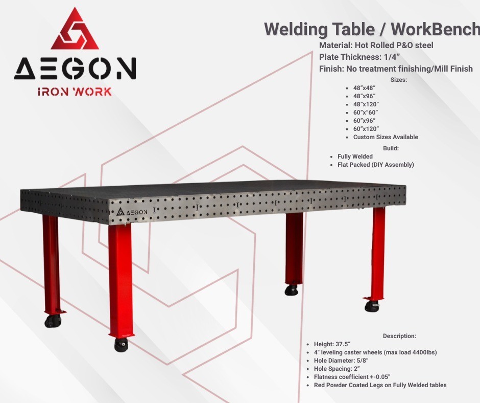 Welding table, Workstation, Fabrication table, slot fixture table, welding bench