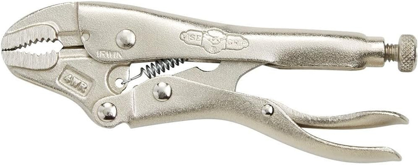 Curved Jaw Locking Pliers with Wire Cutter Hand Tool 4 Inch 10cm