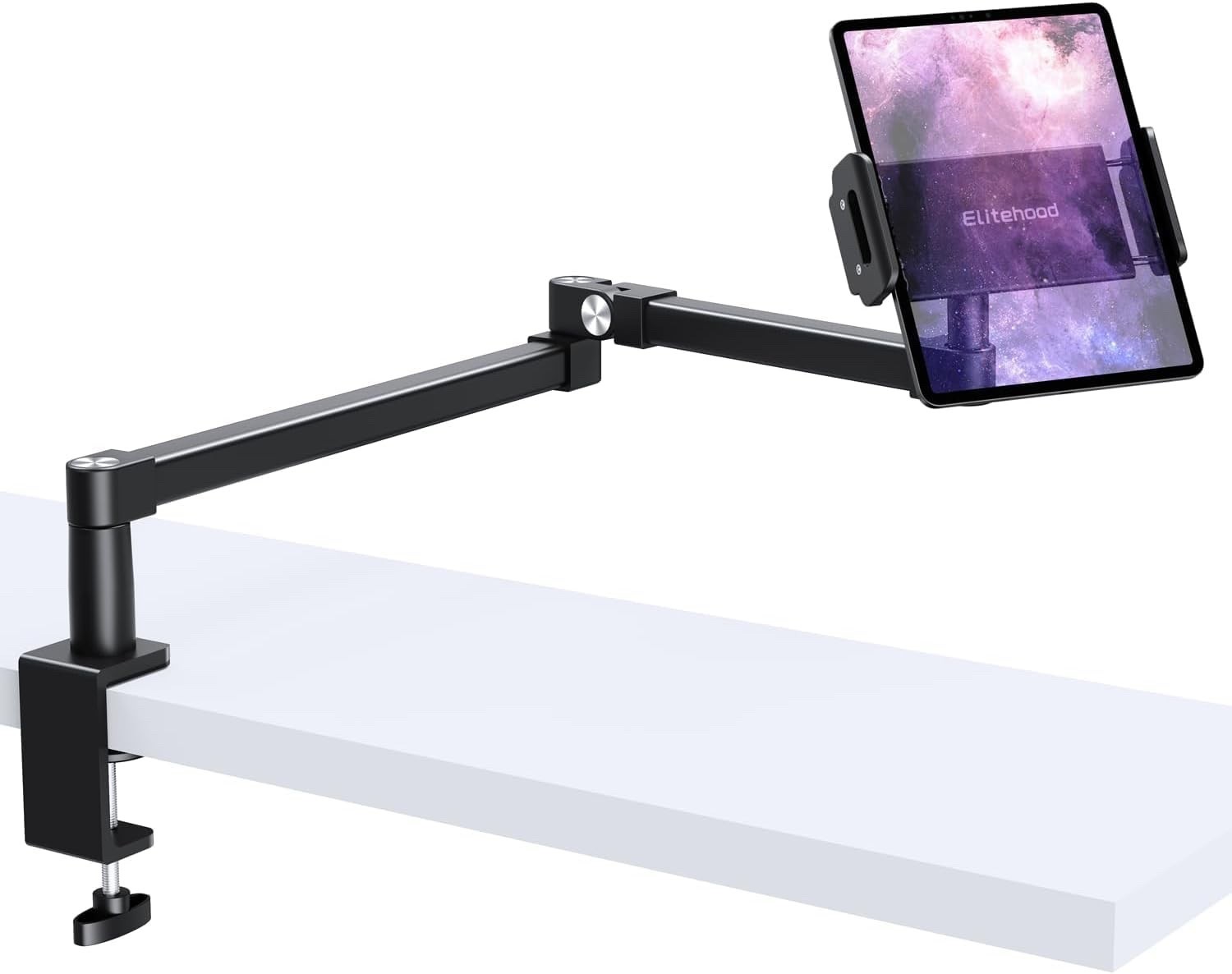 28in Long Arm iPad Desk Mount, Heavy Duty Aluminum Tablet Arm Mount for Desk NEW