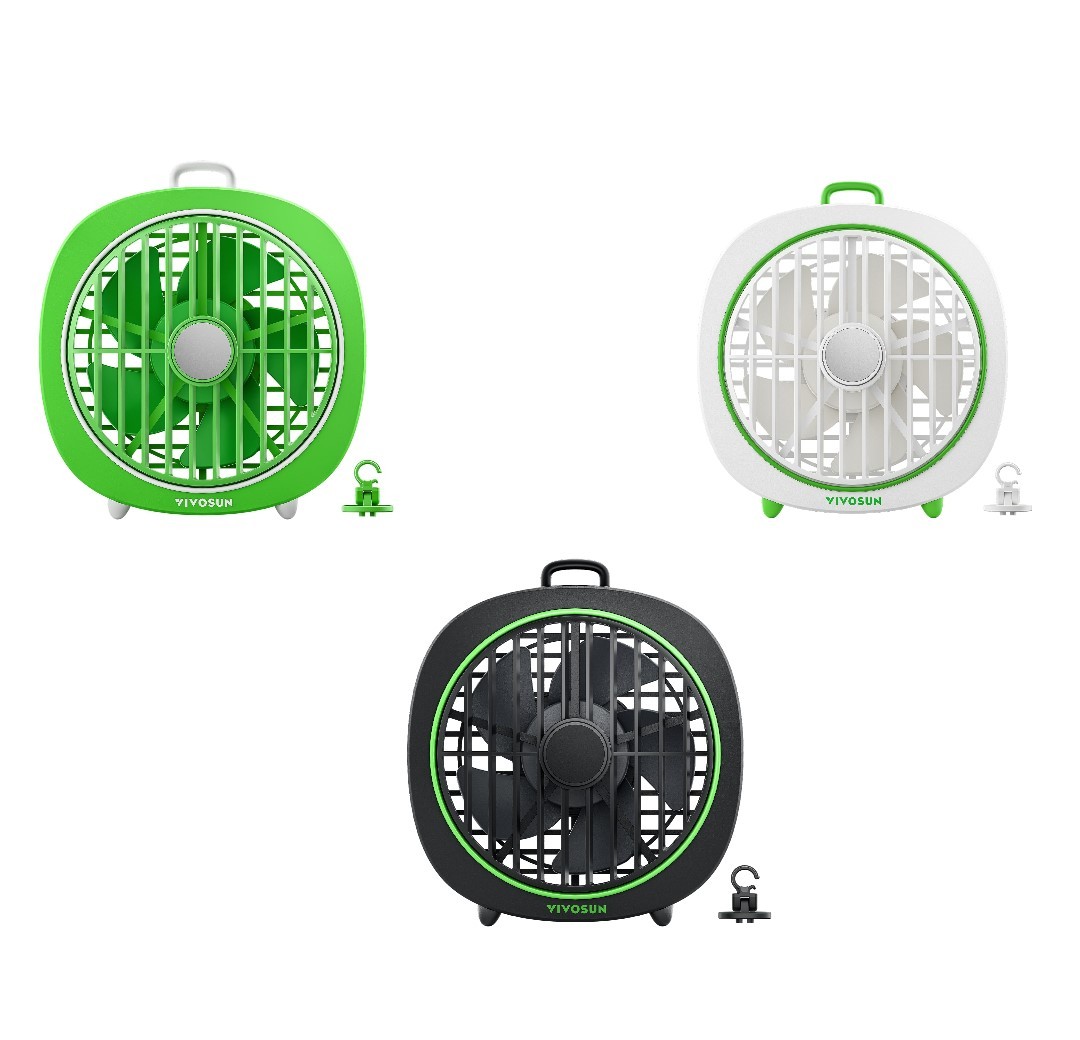 VIVOSUN AeroWave D4 4” Grow Tent Clip Fan w/ Detachable Hook Black/Green/White