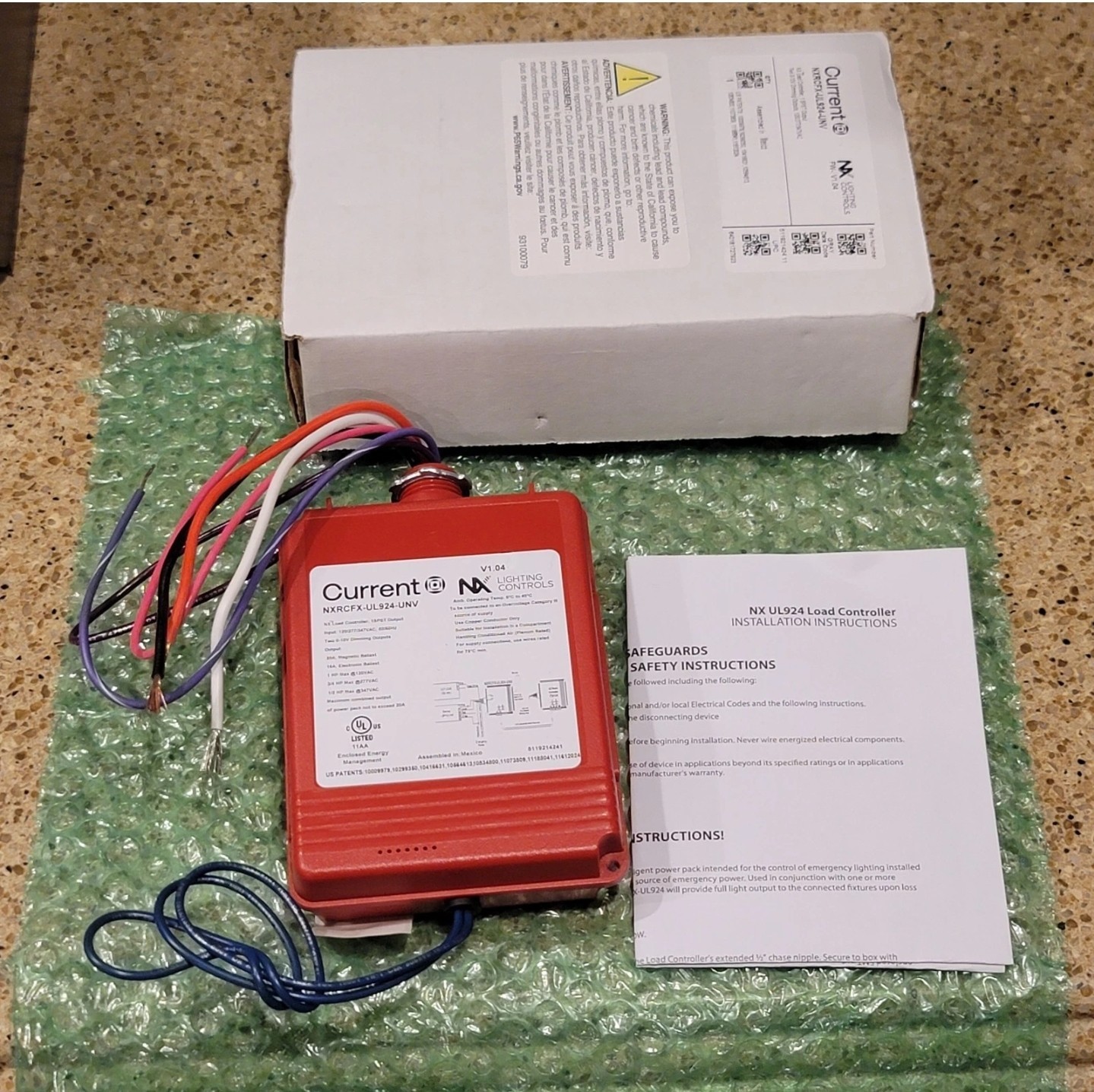 Hubbell Current NXRCFX-UL924-UNV NX Load Controller Emergency Lighting 1SPST NEW