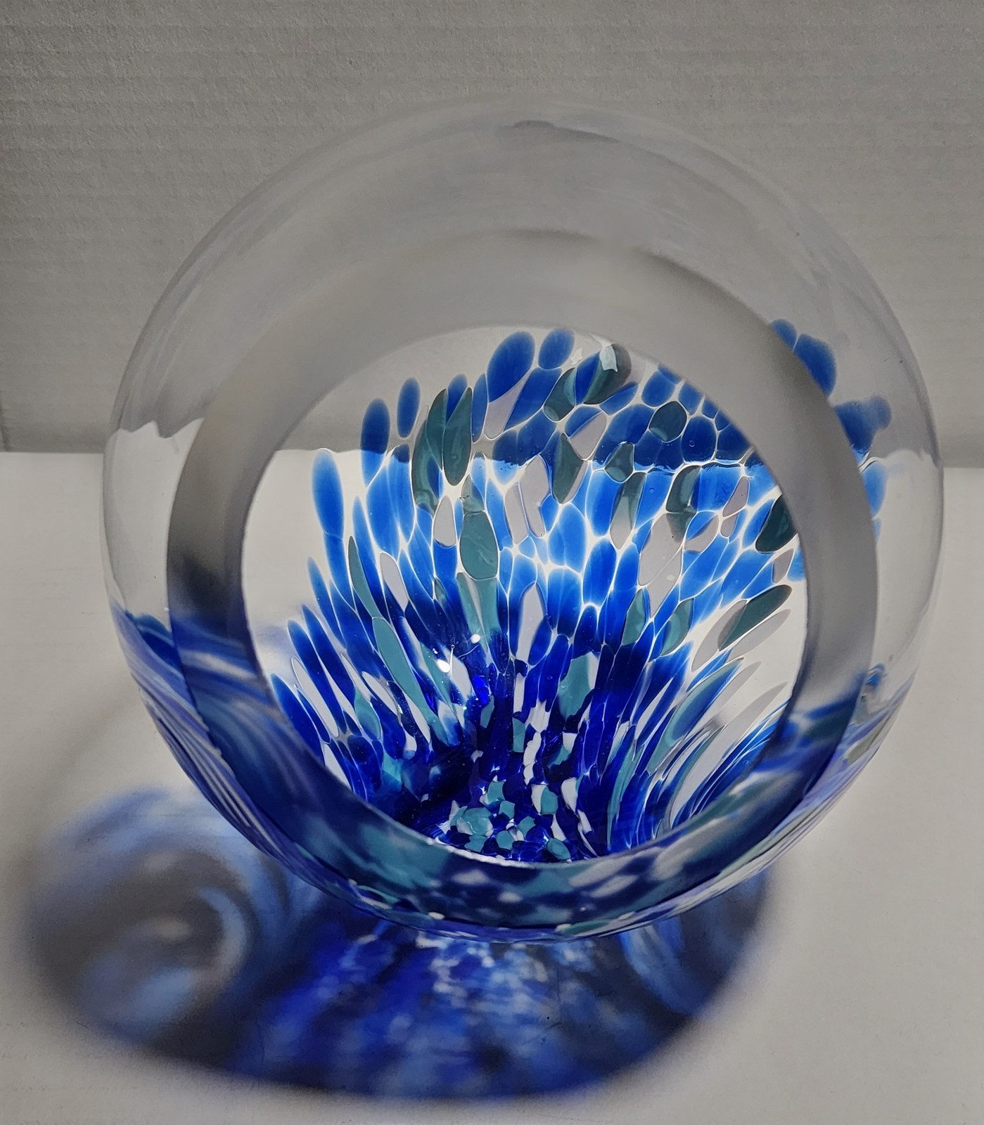 Terrarium - SKY Blue Hand Blown Glass Globe - 7"