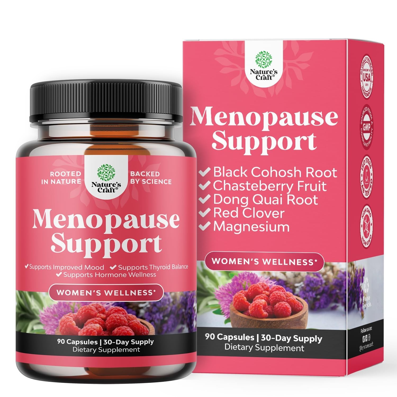 Complete Herbal Menopause Supplement for Women - Hormone Balance 90ct