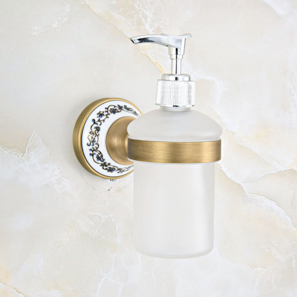 Antique Brass Ceramic Bathroom Accessories Set Bath Hardware Towel Bar szh134