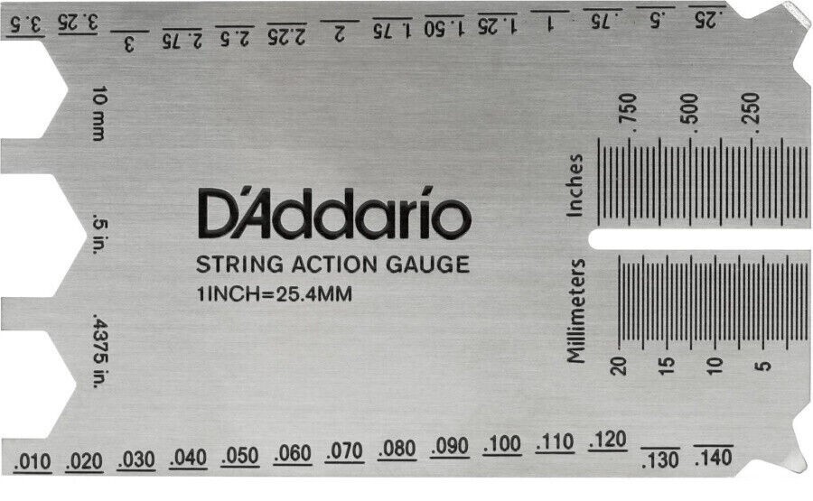 D'Addario Guitar String Height Gauge Set Up Tool PW-SHG-01