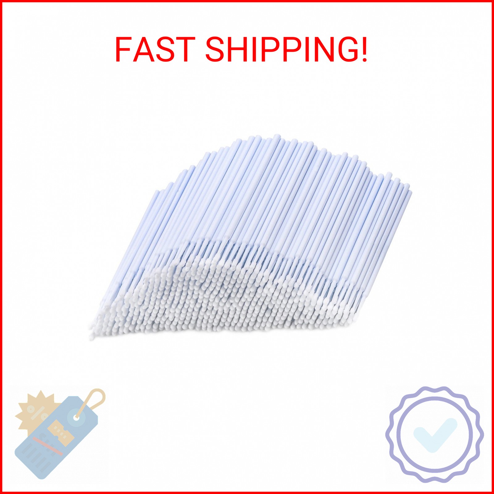 Tbestmax 500 Pcs Micro Applicator Brush Micro Swabs, Disposable Eye Lashes Masca