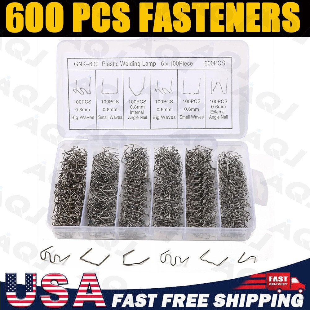 600pcs set Welding Studs Bumper Machine Plastic Nail Standard inner corner