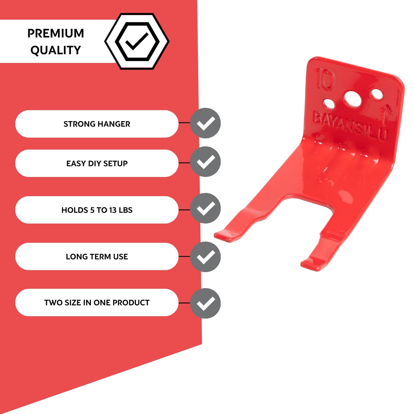 4 Pack Heavy Duty Universal U Hook Fire Extinguisher Bracket Wall Mount Holder