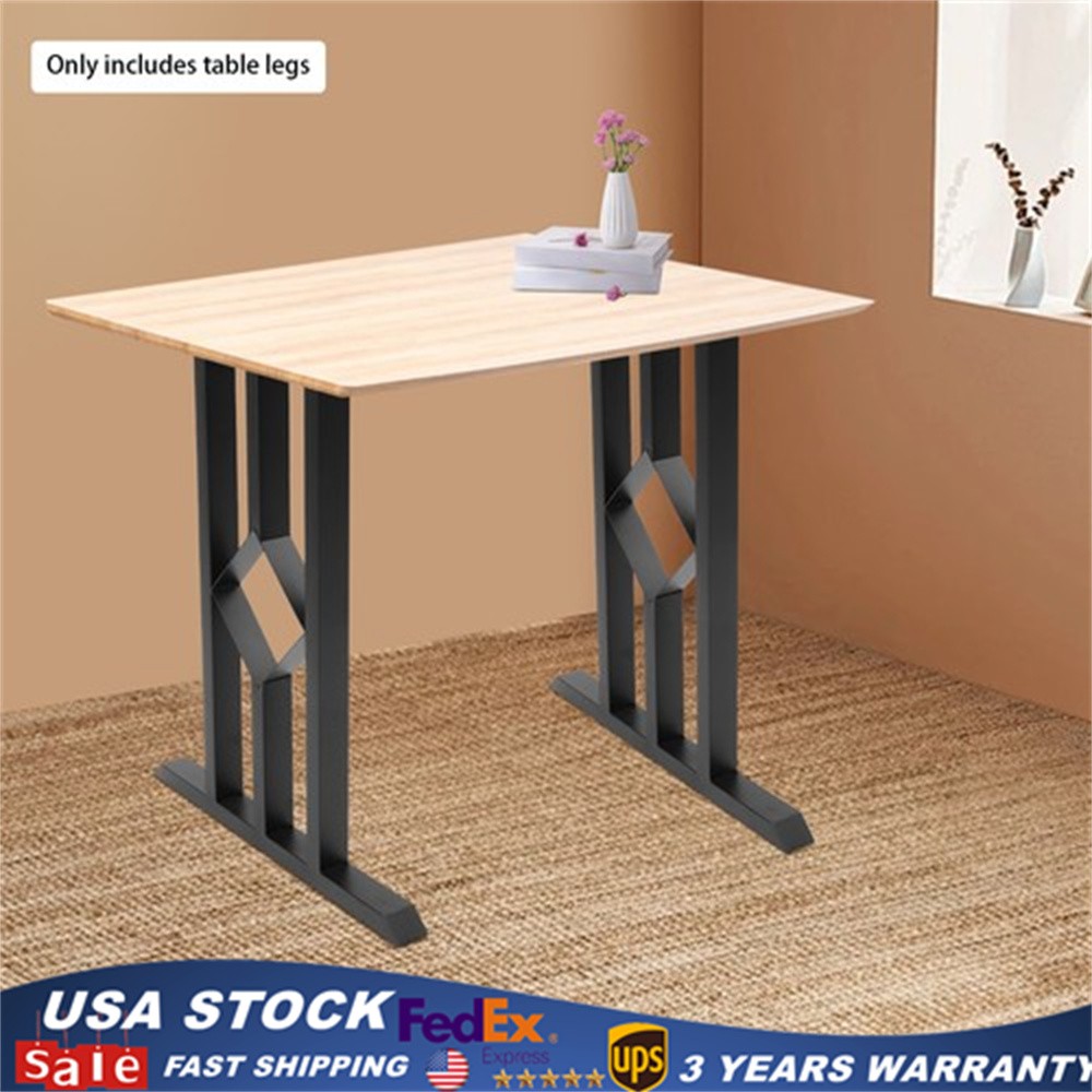 2Pcs Metal Table Legs White Desk Leg for Wide Home/Commercial Furniture Projects