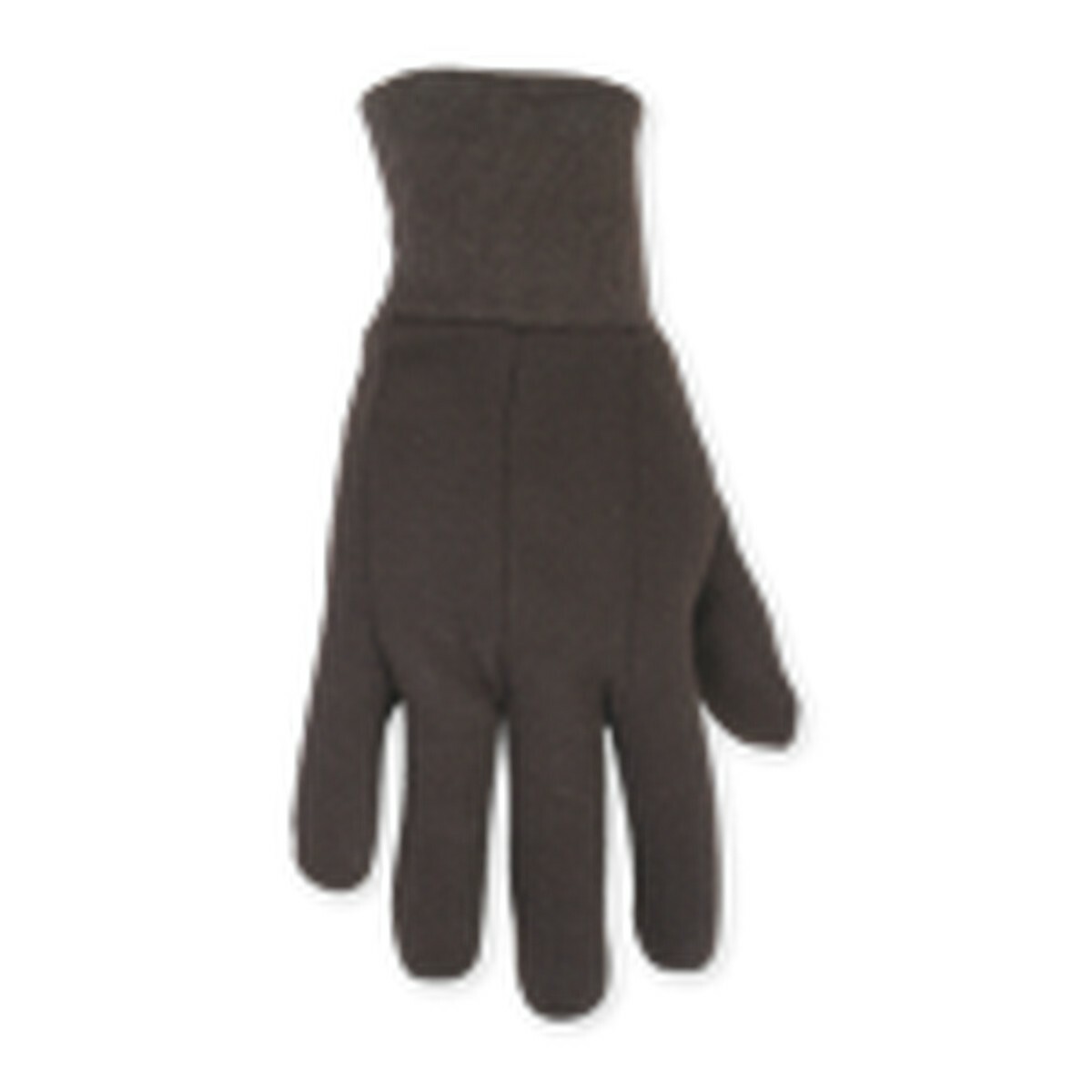 CLC 2018L COTTON BROWN JERSEY GLOVES, 12-PACK