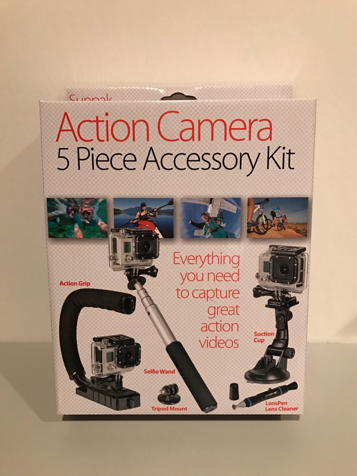 Sunpak Action Camera 5 Piece Accessory Kit Brand New in Original Box!