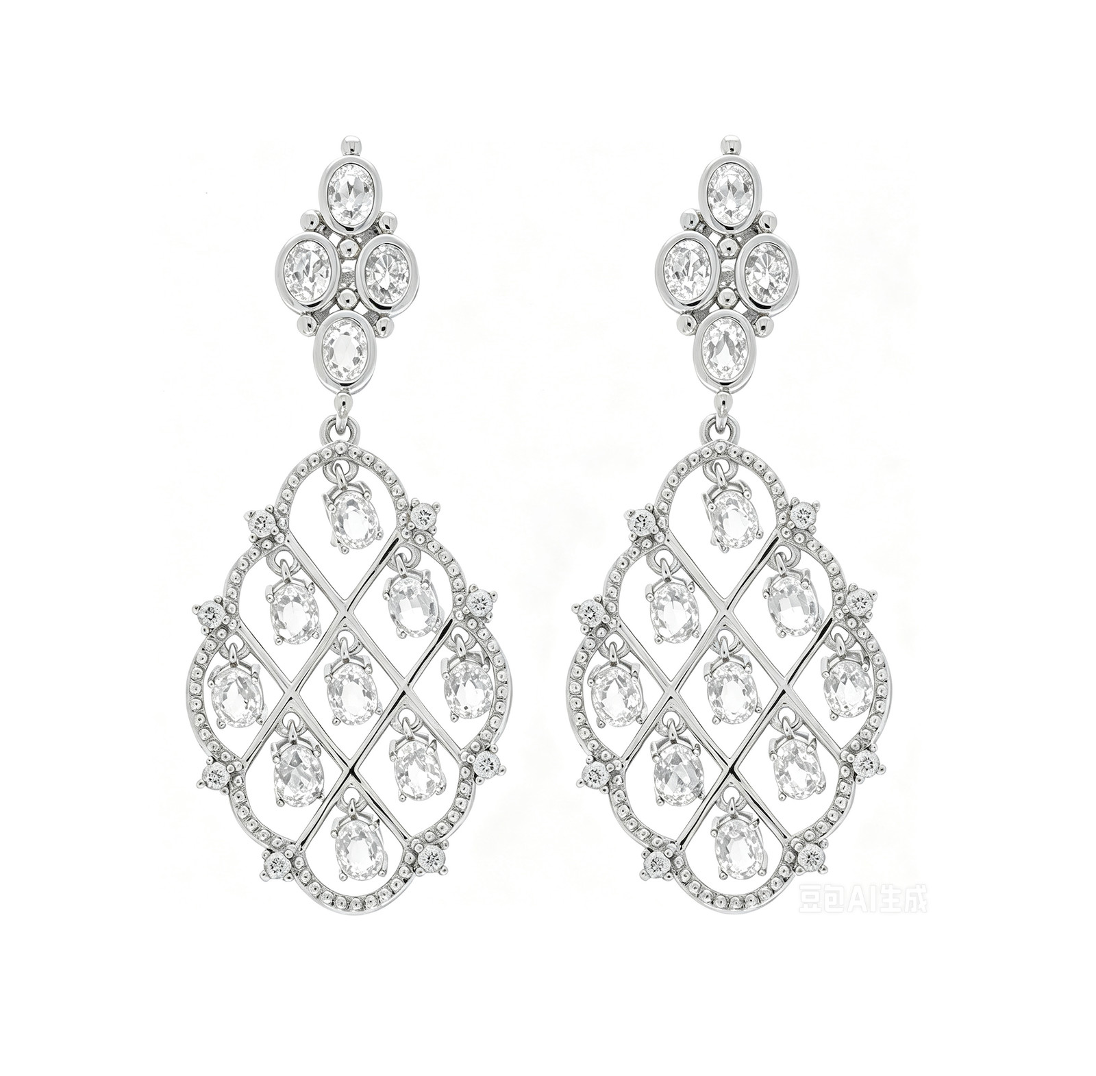 Sterling Silver Semi Mount Earrings Setting Oval OV 4x3mm