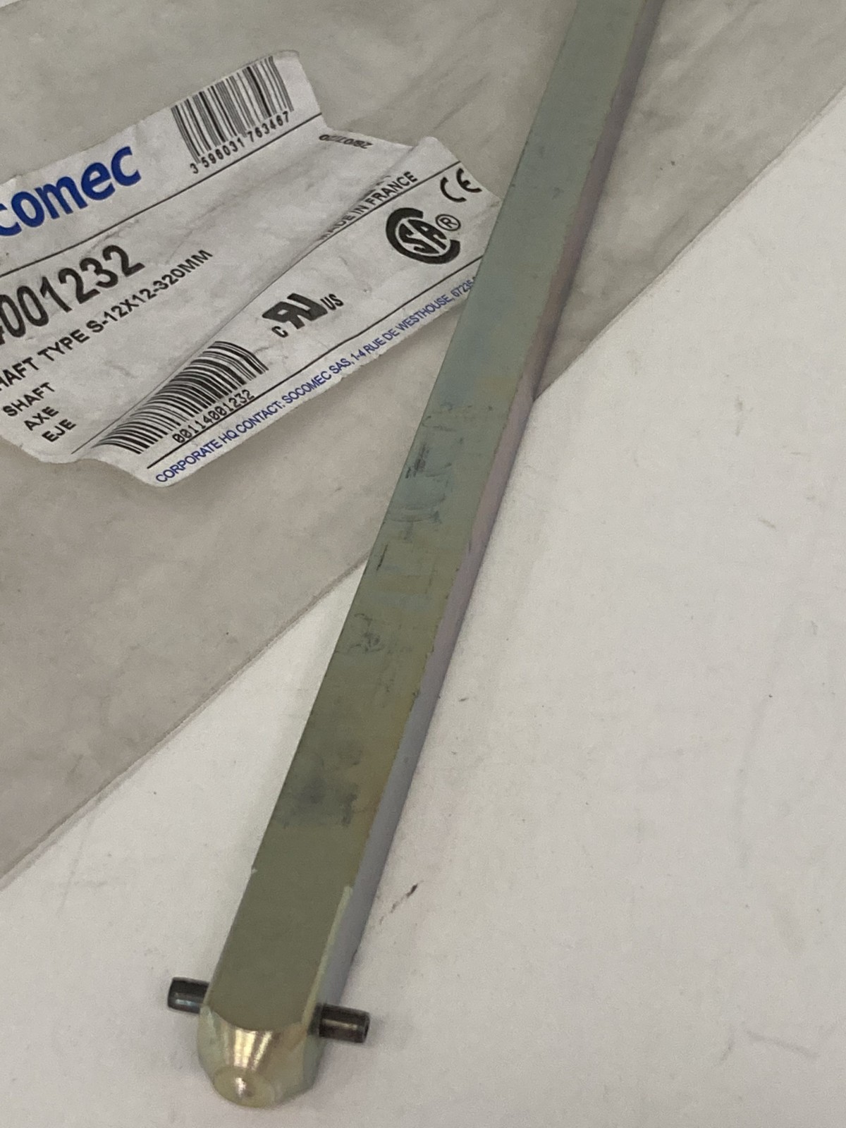 SOCOMEC 14001232 SHAFT TYPE S-12X12-320MM NIB