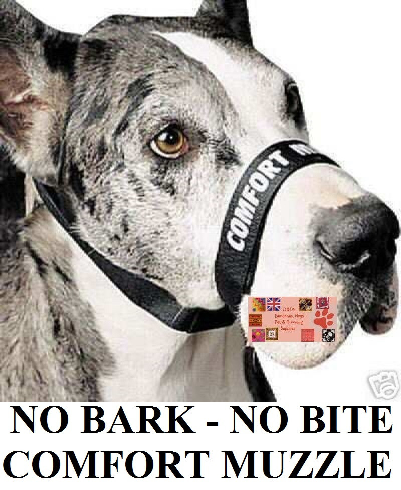 DOG Grooming Training No Bark No Bite Comfort Easy Quick Fit Adjustable MUZZLE