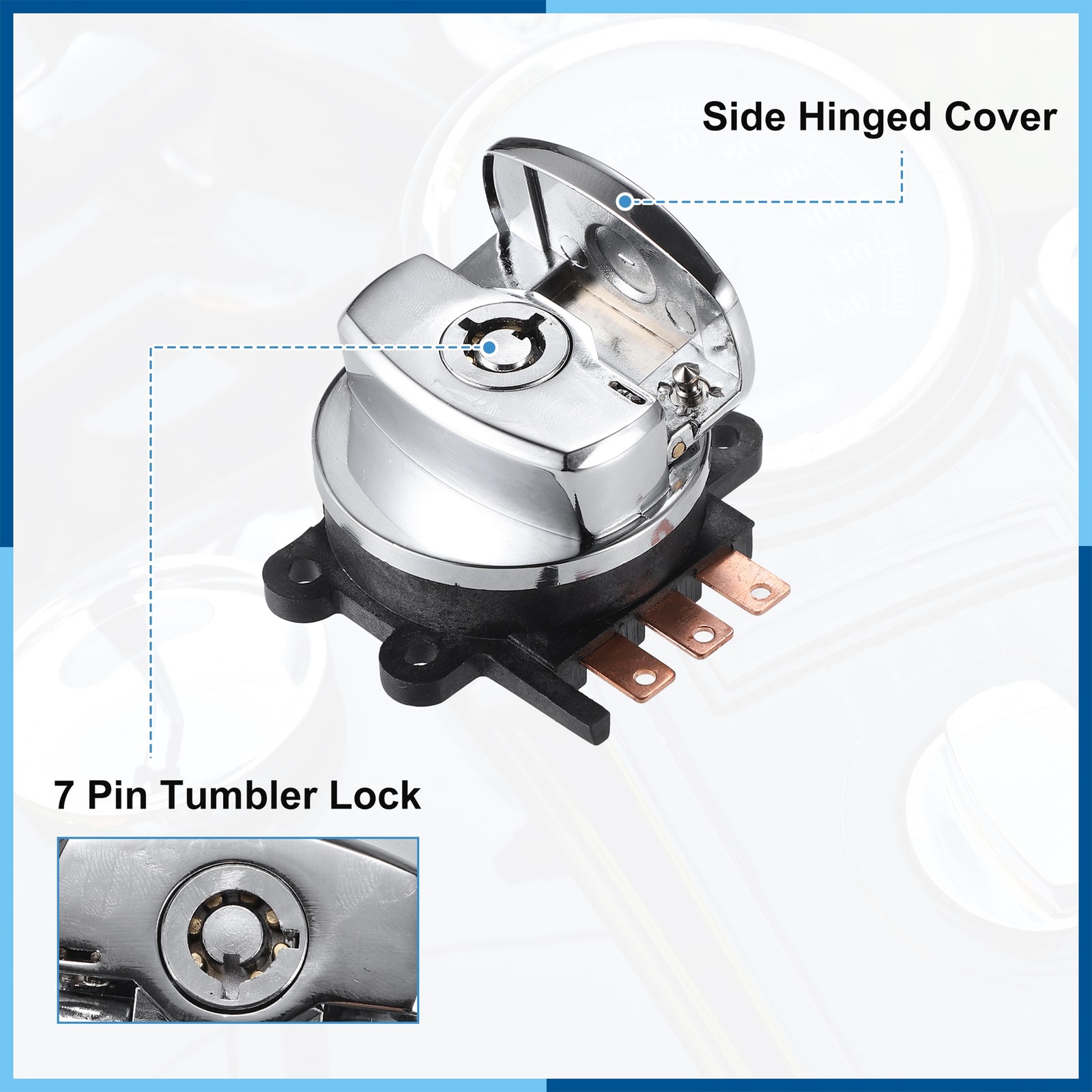 1Set Round Key Ignition Switch for Harley-Davidson Softail Road King 93-13