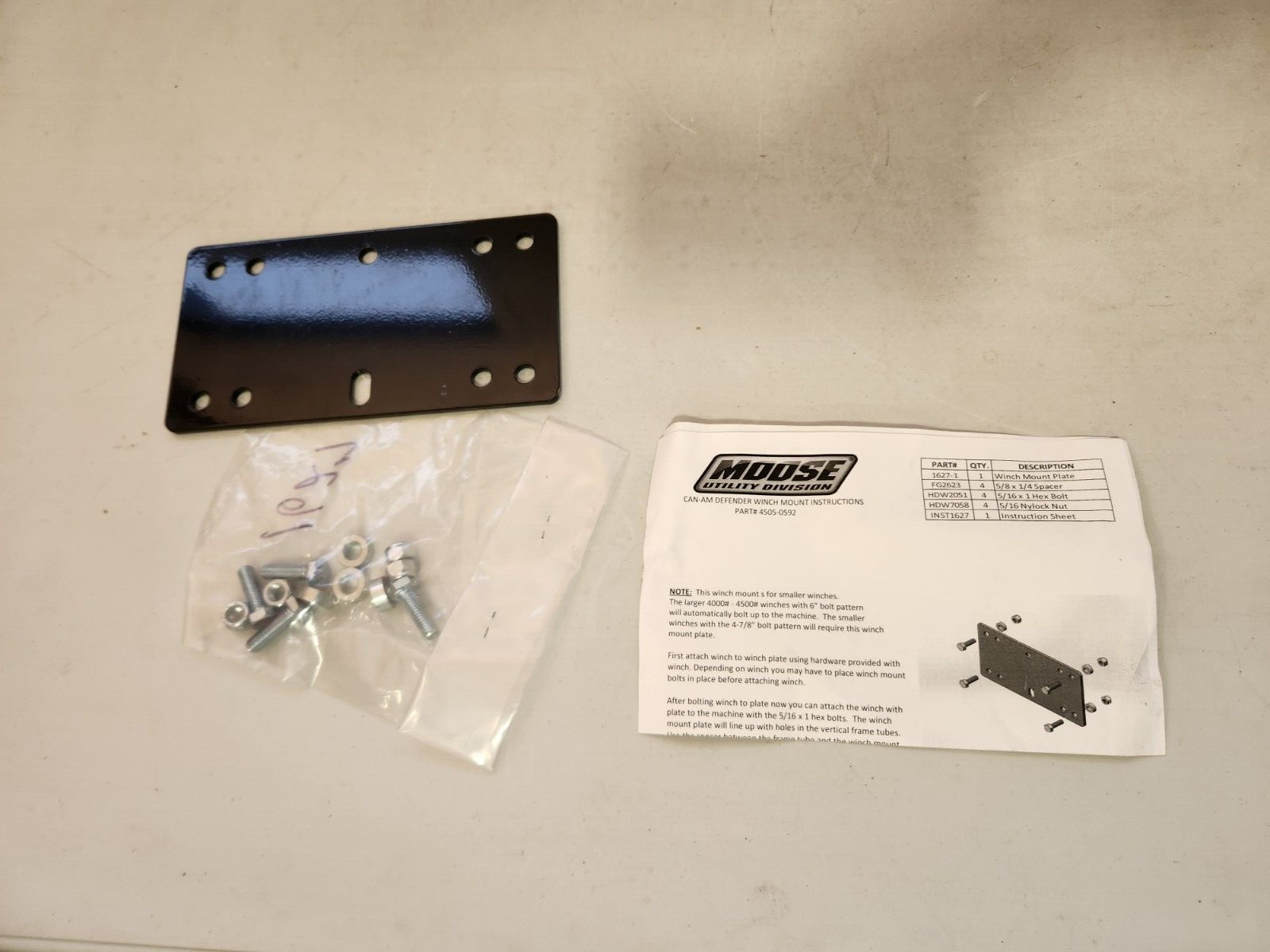 Moose Winch Mount - 4505-0592  HD8 2017-2018	Defender MAX DPS HD10 2017-2018