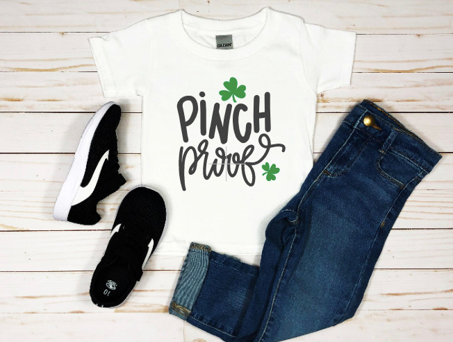 Pinch Proof Children's Shirt, St. Patricks Day Shirt for Kids, Pinch Proof Shirt