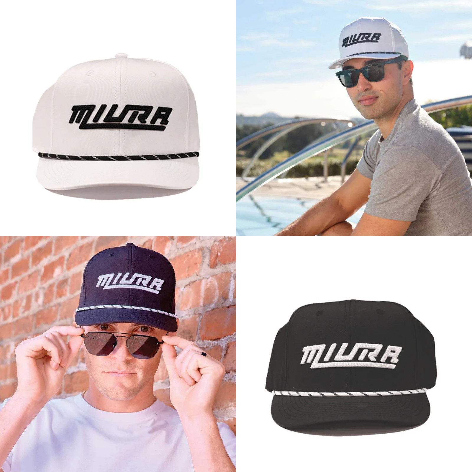 New Miura Retro Rope Golf Hat One Size Fits All Adjustable
