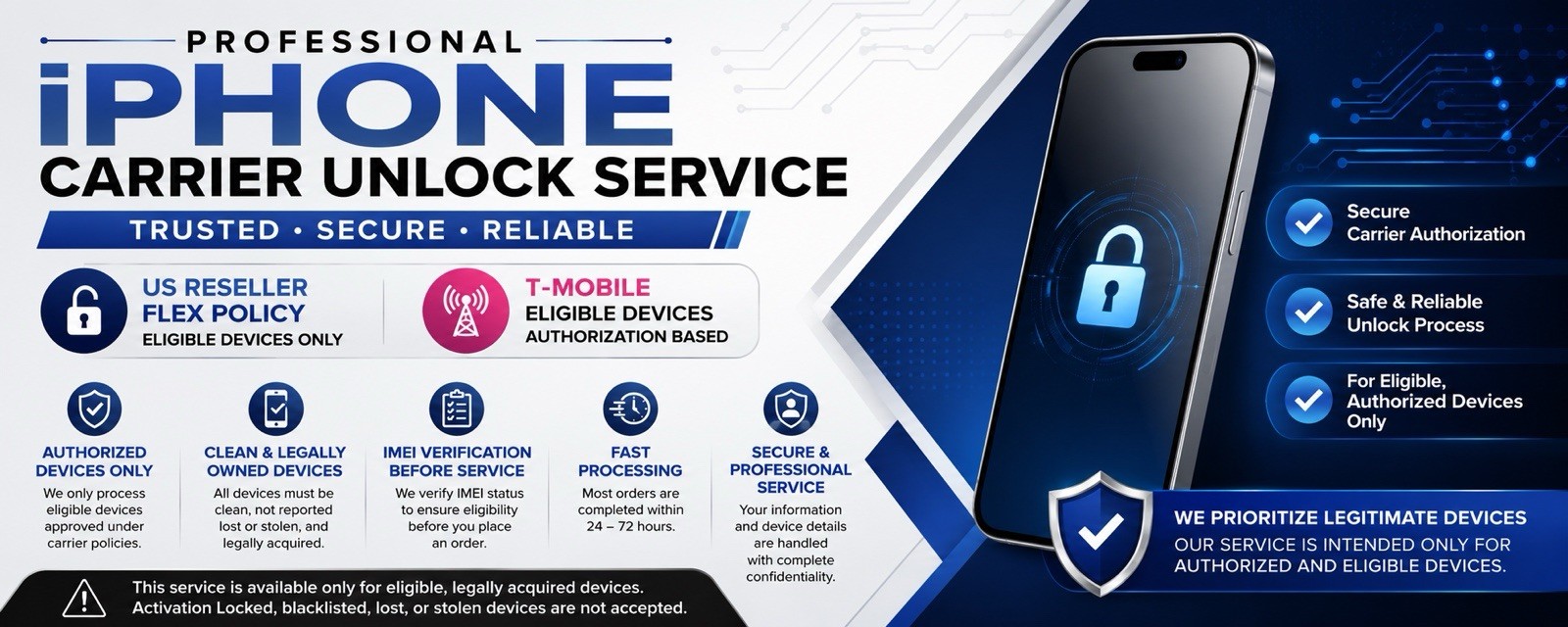 Professional iPhone Carrier Unlock Service - Secure & Reliable