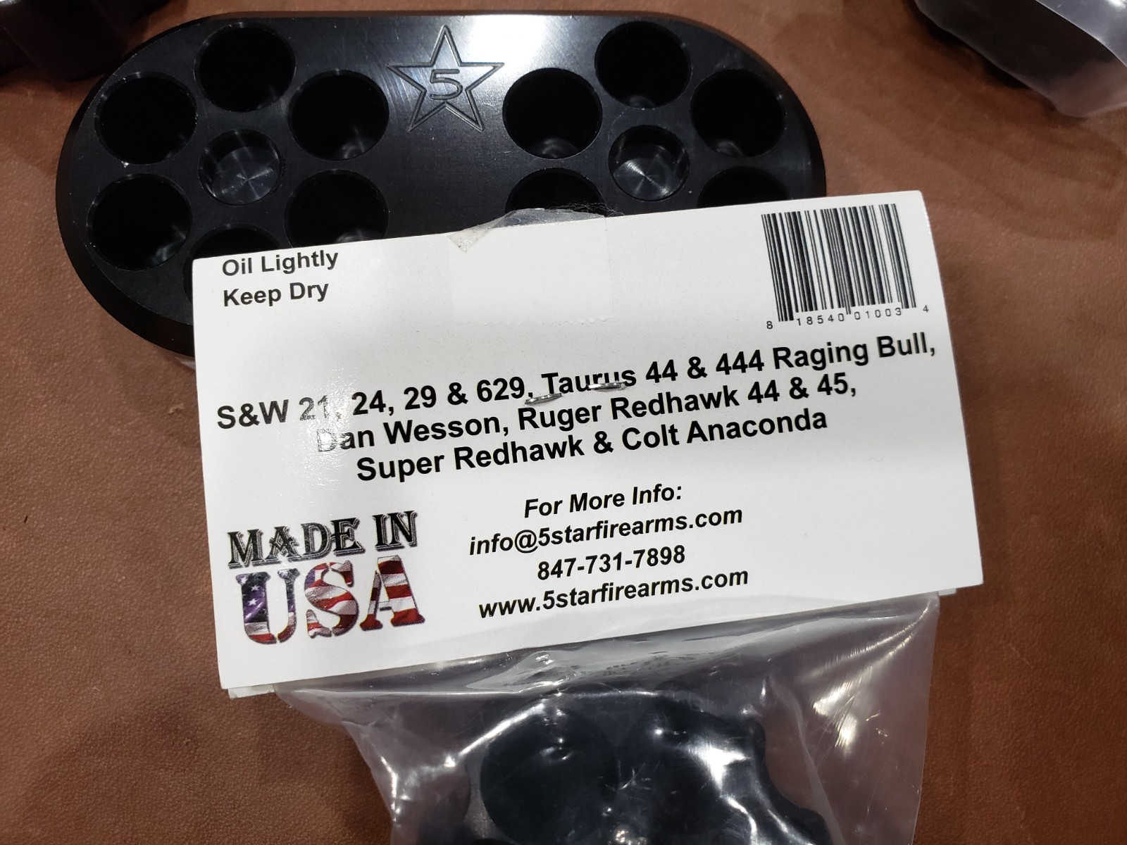 5 Star 44 Magnum Bedside Block & (6) Speed Loader