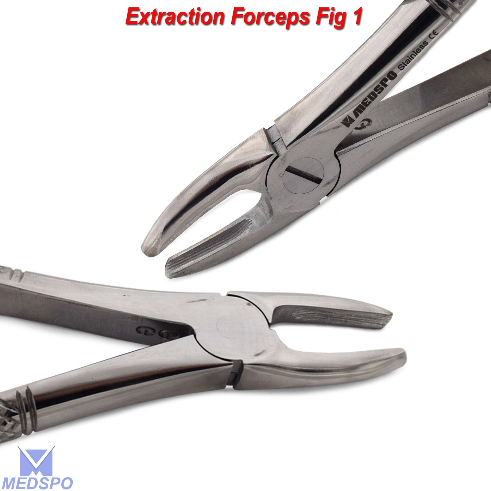 Dental Extraction Forceps # 1 Upper Central & Canines Root Extracting Instrument