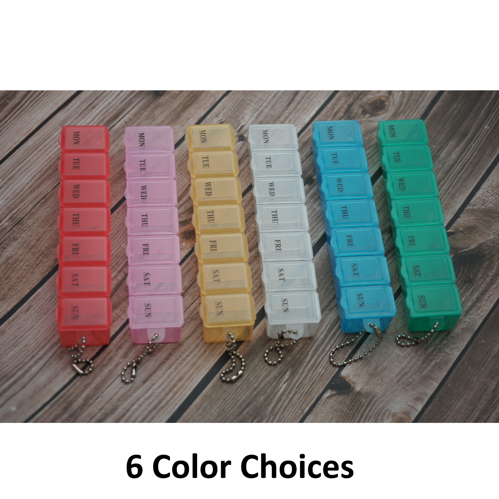 6" inch Weekly 7 Days Tablet Medicine Storage Pill Box Organizer Container Case