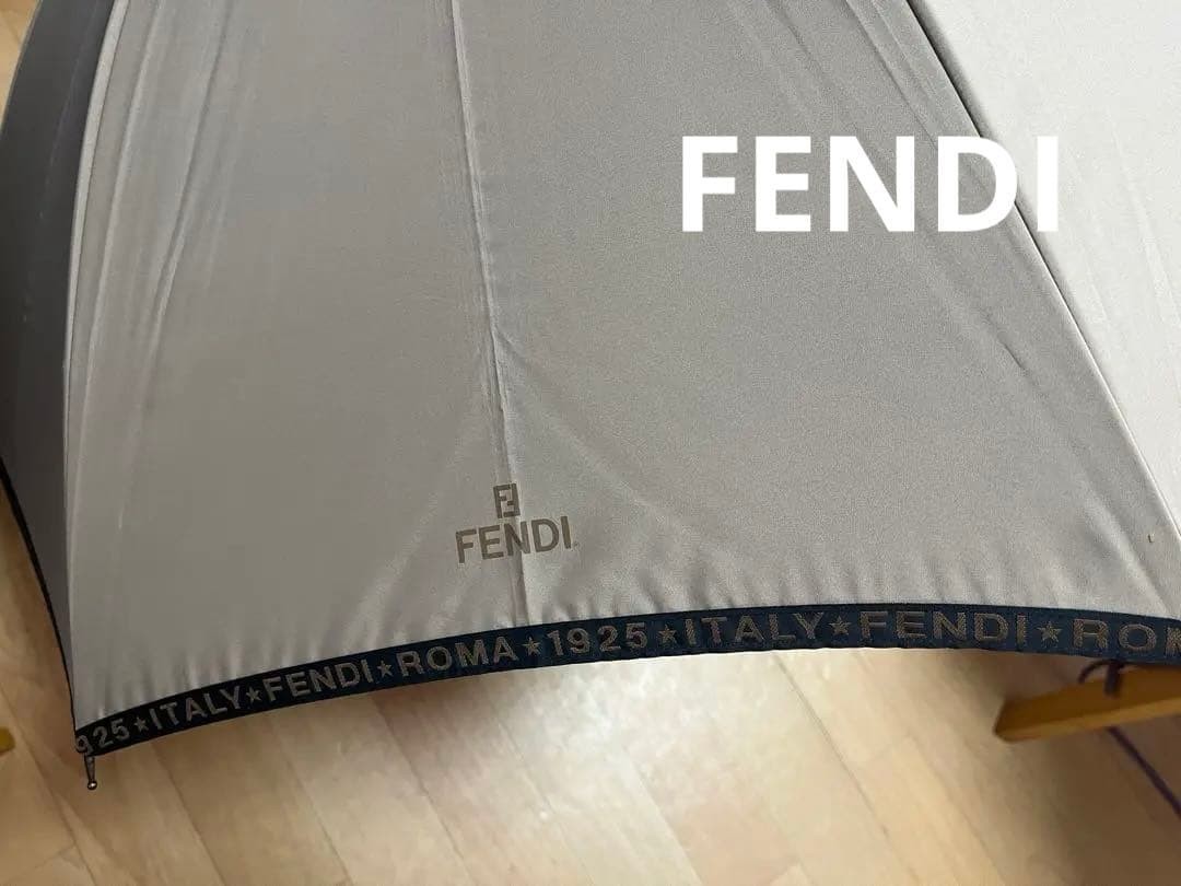 Fendi Umbrella Beige Long Luxury Fashion Accessory Authentic Classic