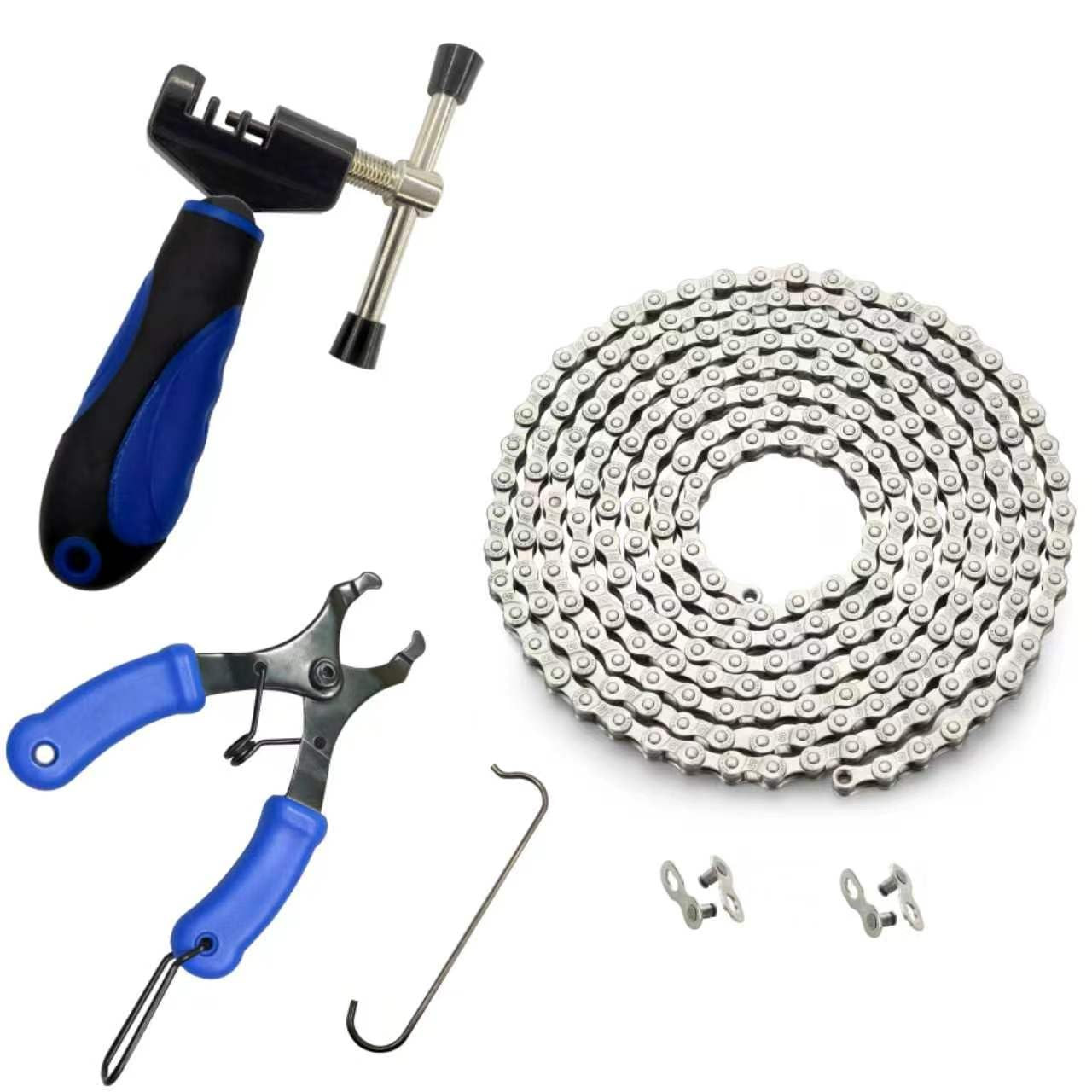 Bike Chain 6/7/8 Speed 126 Links, Chain Bike Replacement Kit with Bike Chain Too