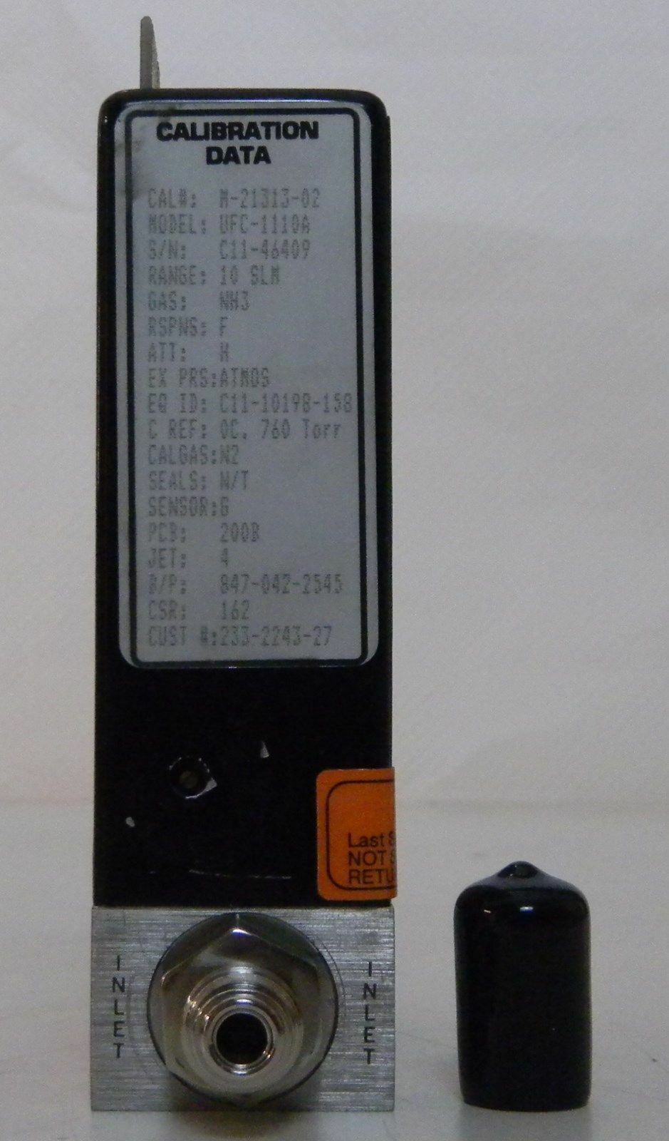 Unit UFC-1110A Mass Flow Controller, Gas- NH3, Range- 10 SLM, Used