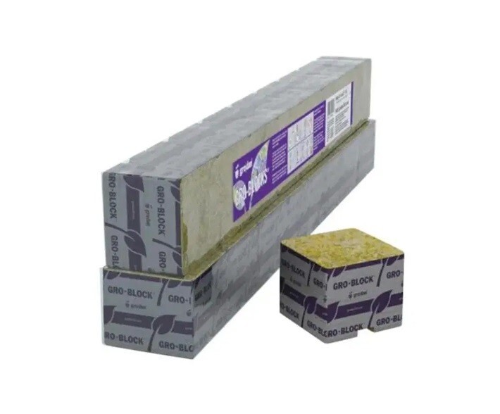 Grodan Delta 4 - 3" x 3" x 2.5" - No Hole - 2 Pack (16 Blocks)