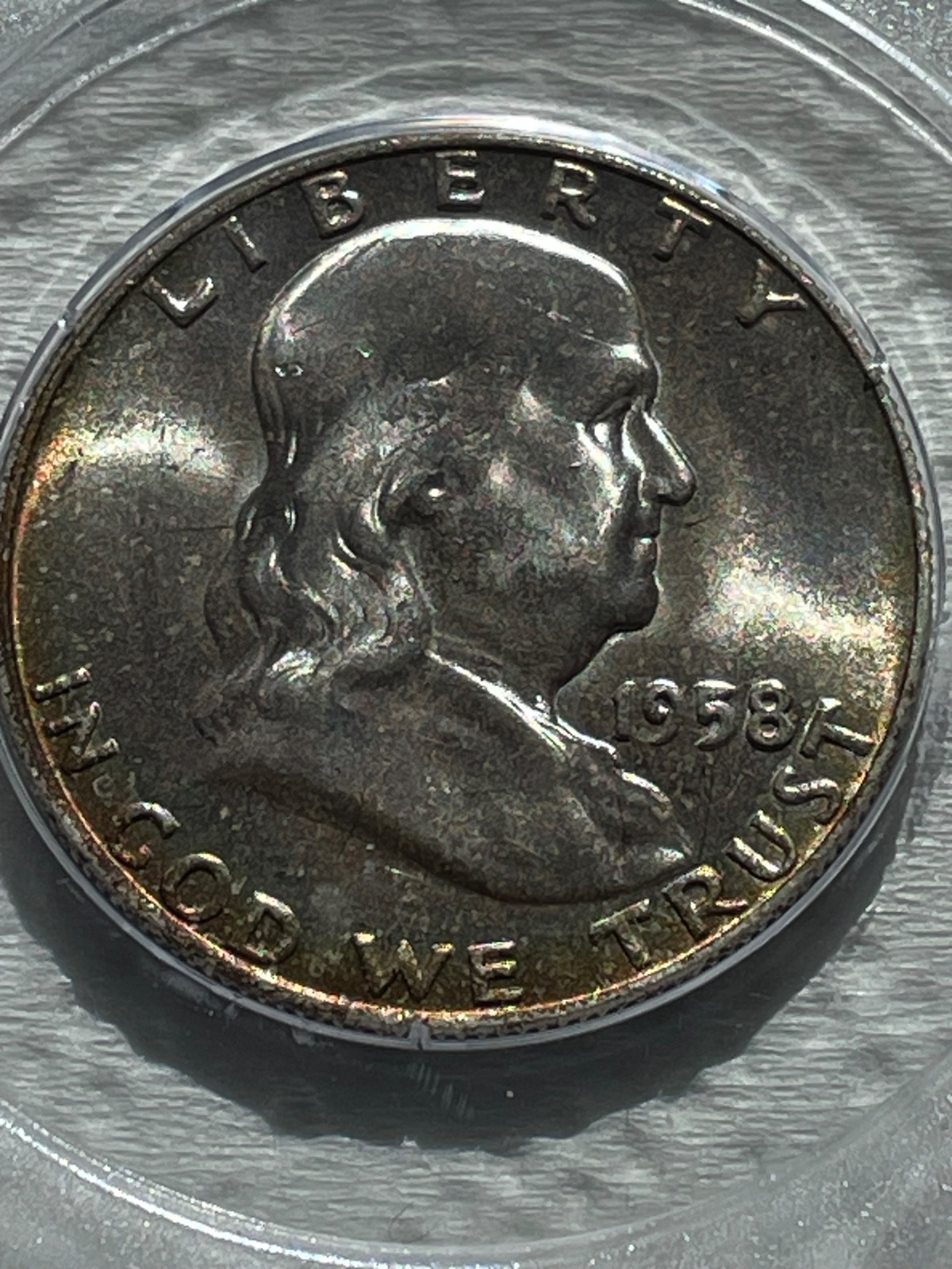 1958-D 50¢ Franklin Half Dollar MS64 PCGS RATTLER holder -Free Shipping-