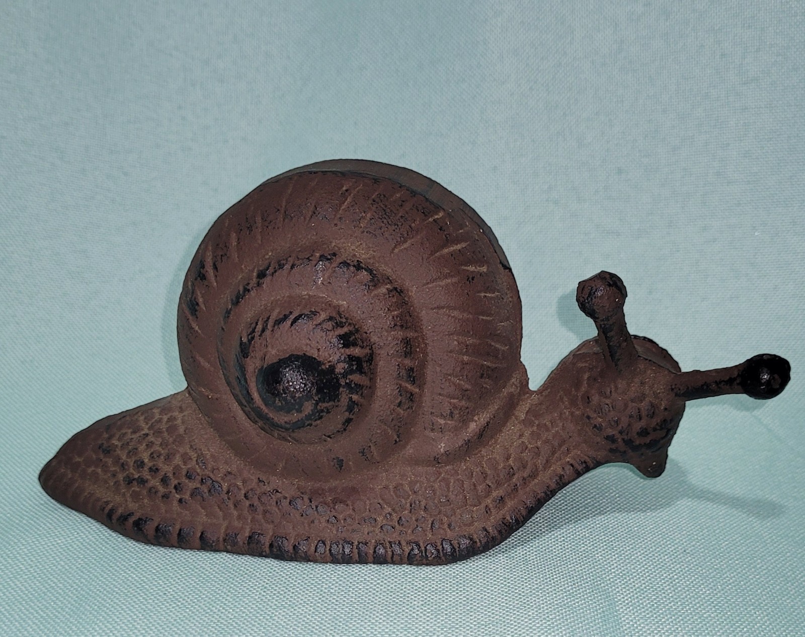 Vintage-Heavy Cast Iron Snail Figurine-Key Hider-Garden or Porch Decor 6" X 3.5"