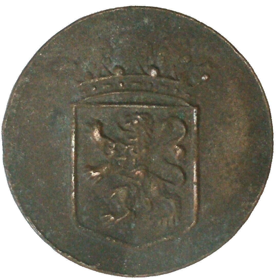 1755 HOLLAND VOC 1 Duit Lion Rampant Dutch East Indies Co. New York Penny NL47