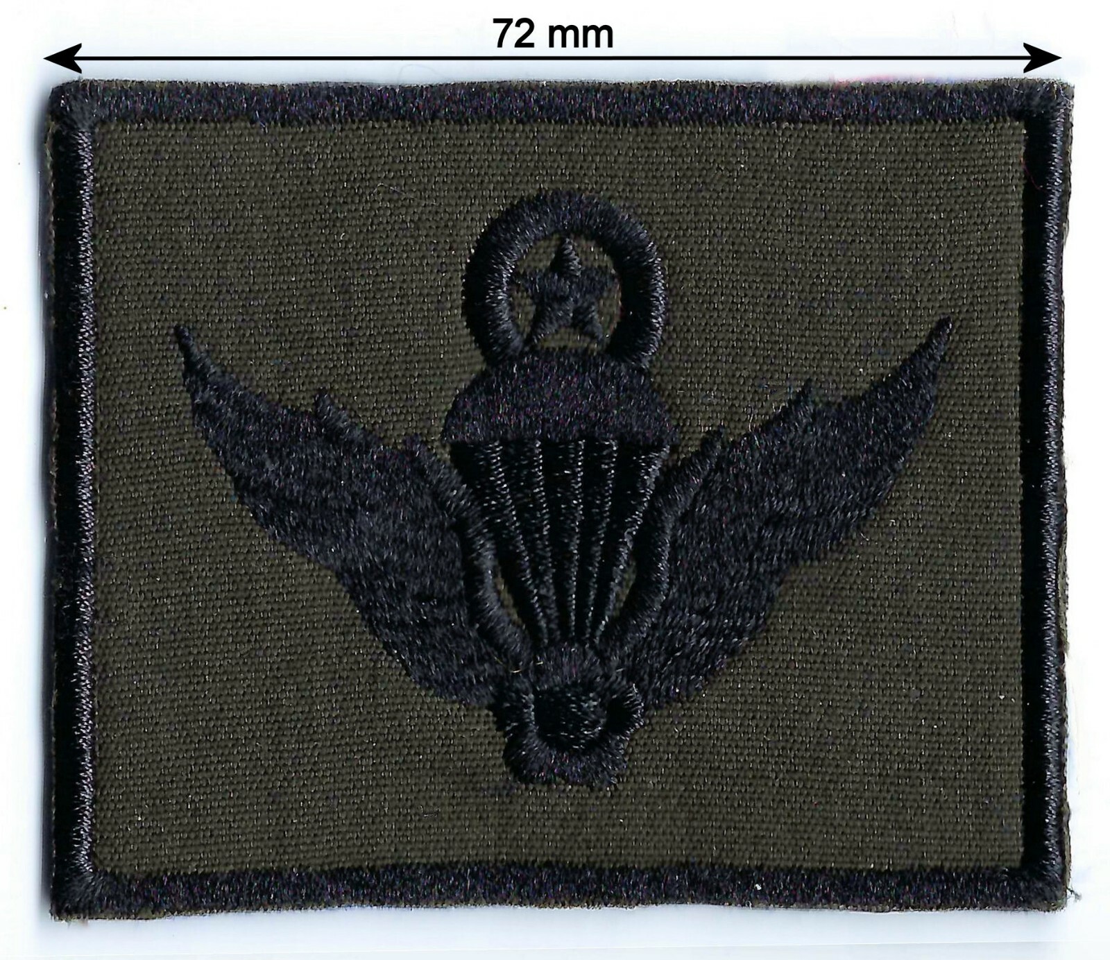South Korea ROK Paratrooper Parachute Airborne Jump Wings Officer Patch Subdued