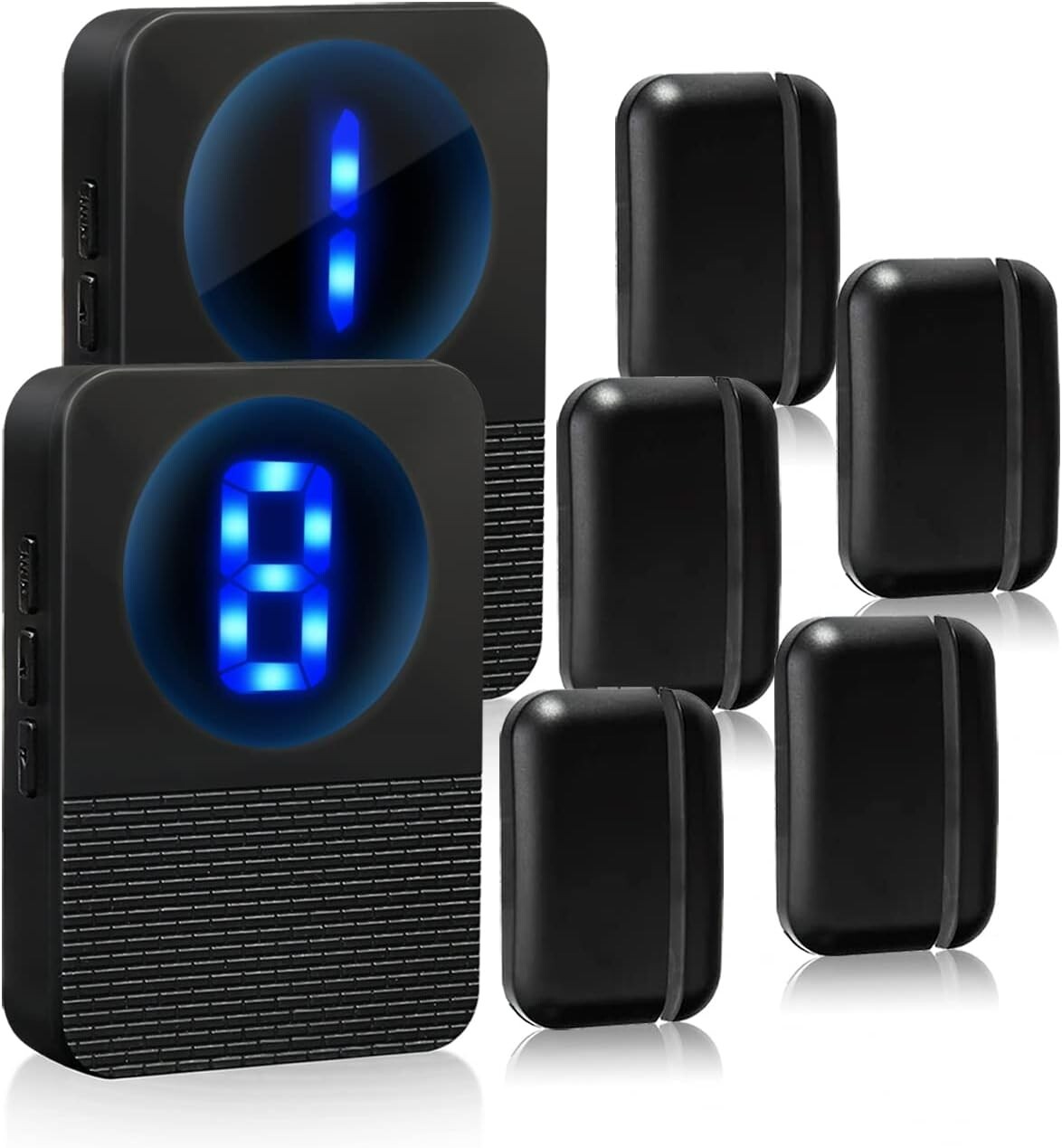 ChunHee Wireless 2 Door Chimes + 5 Door Sensors