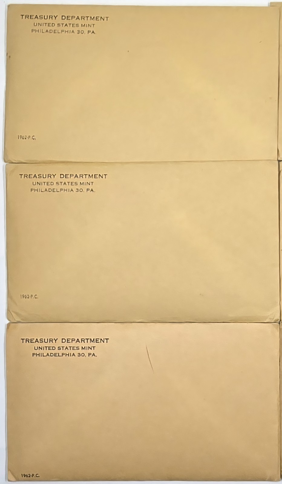 1962 U.S Mint 90% SILVER PROOF SETS Lot of 3 sets OGP UNCIRCULATED  Brilliant