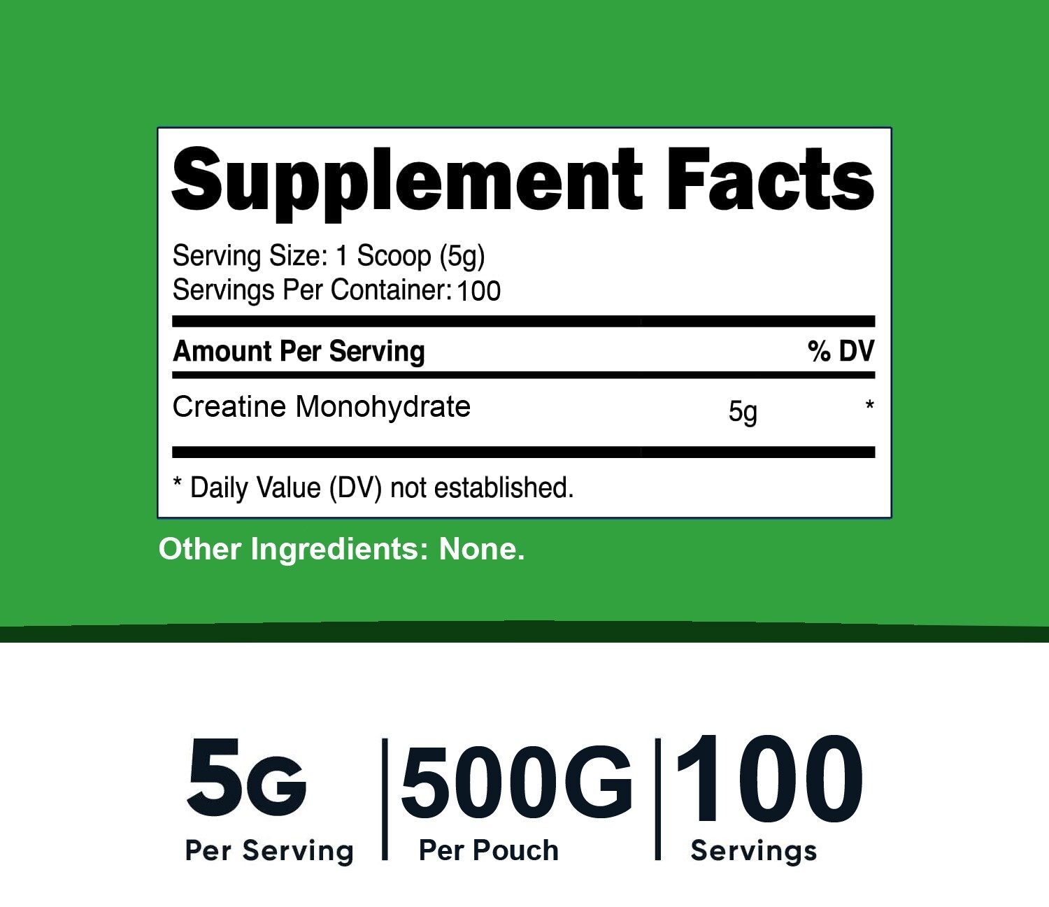 Creatine Monohydrate 500g (18OZ) , Micronized Pure Powder 100 Servings